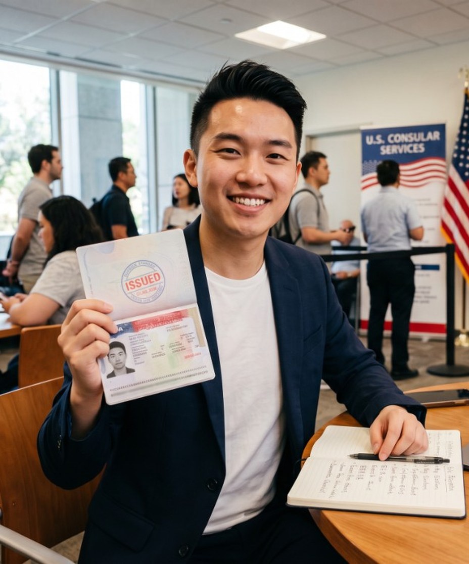 U.S. visa issued — interview success